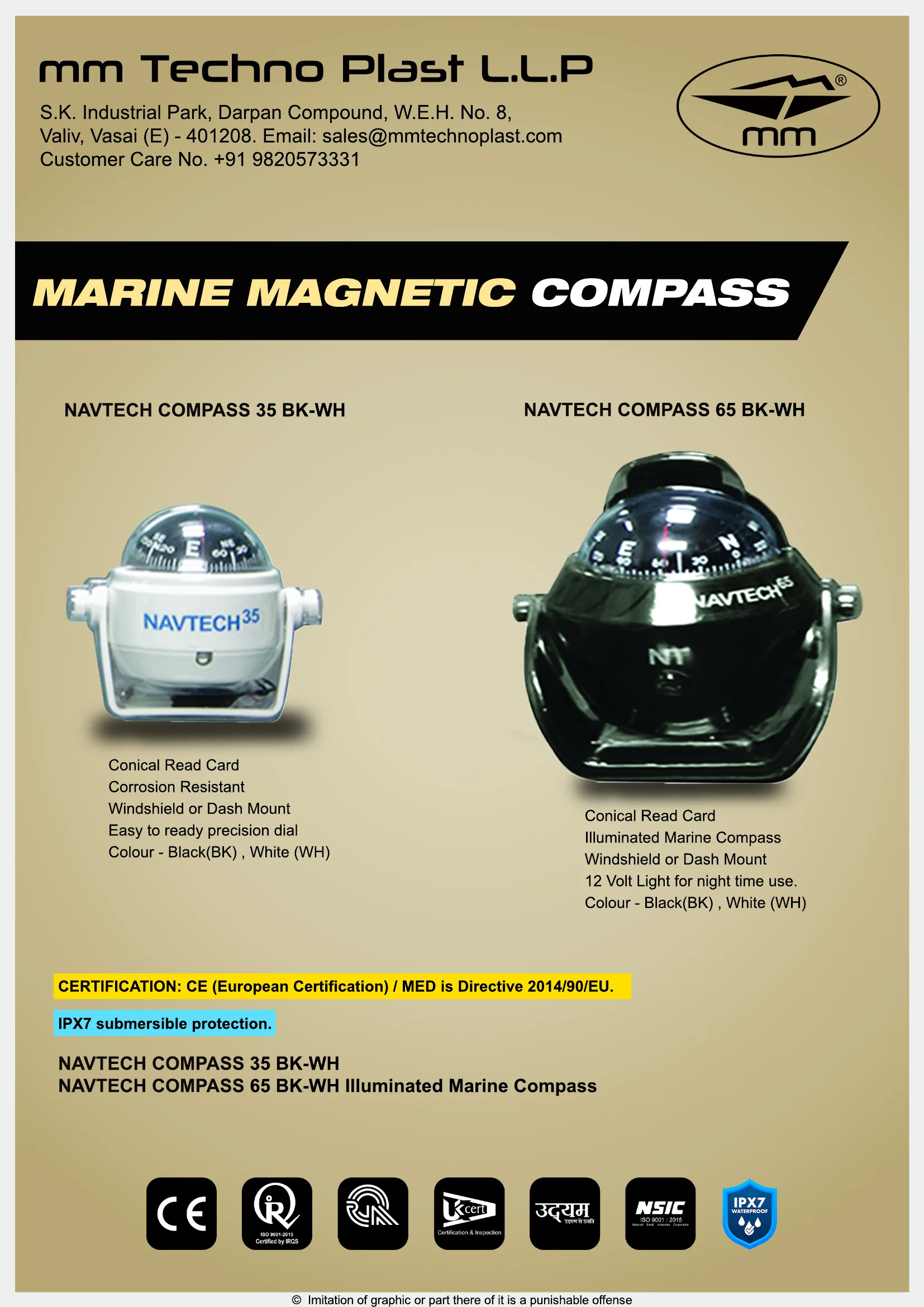 MM brochure for the Navtech 35 Compass