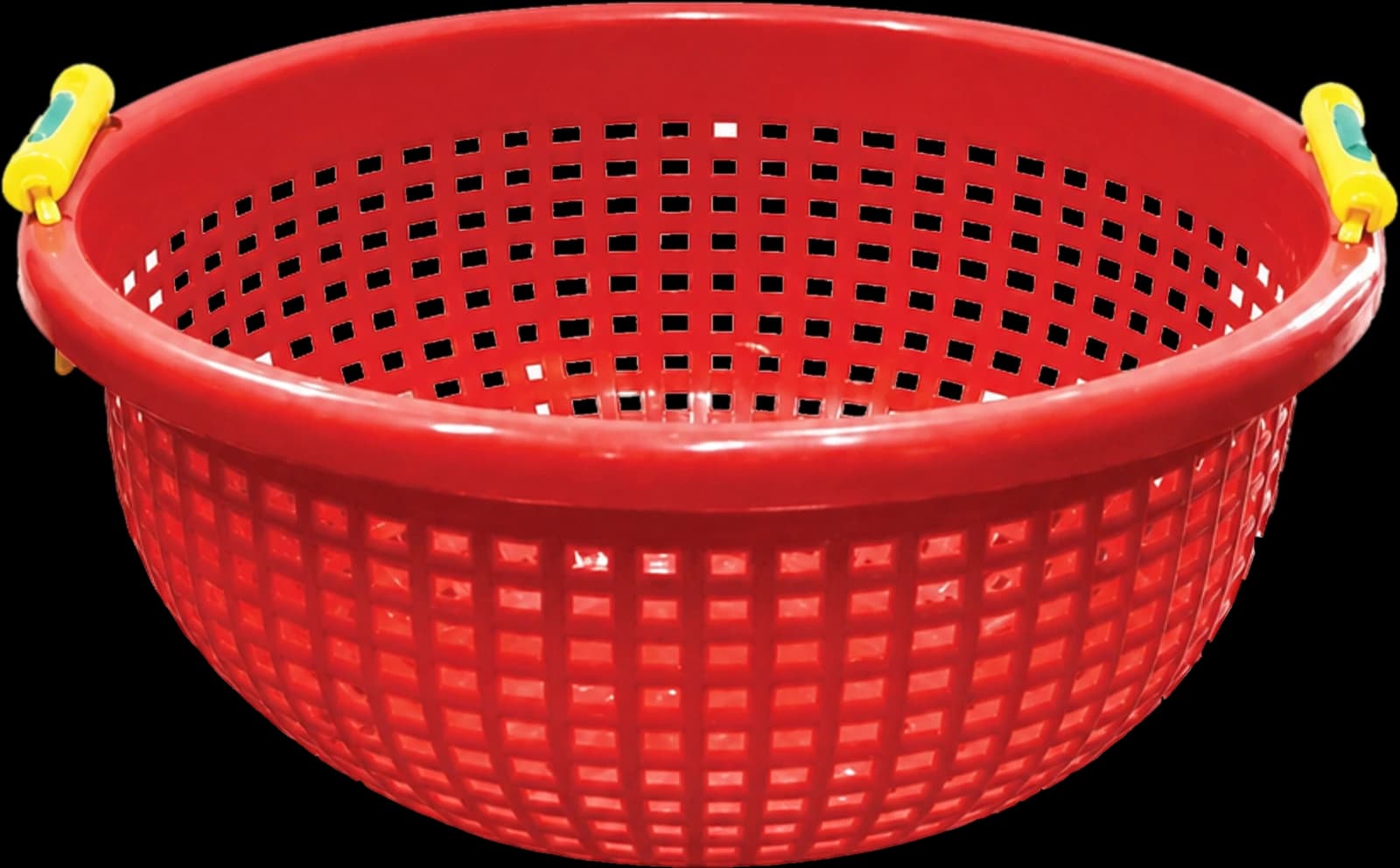 MM Sheetal 21″ perforated basket with handles, red