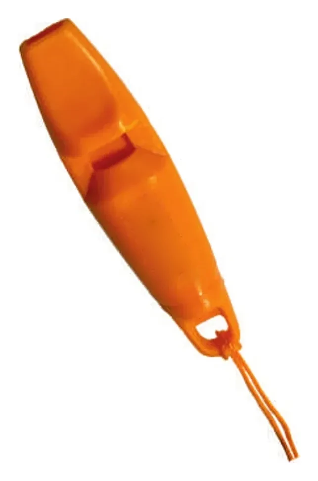 MM life jacket whistle MMLJW in orange ABS with tether line