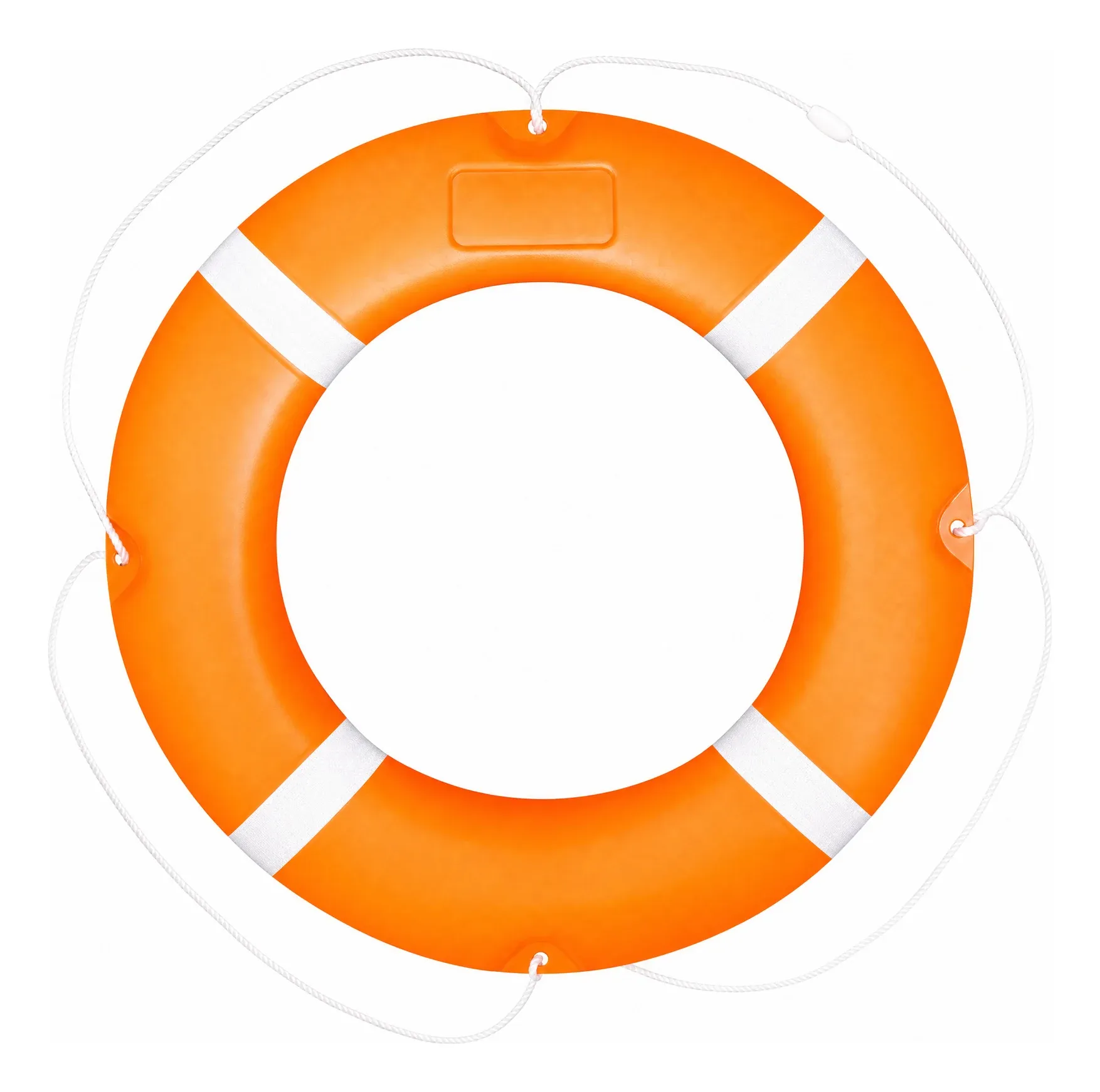 MM ring lifebuoy with SOLAS reflective tape and four grab lines