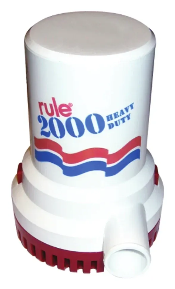 Rule 2000 Heavy Duty submersible bilge pump.