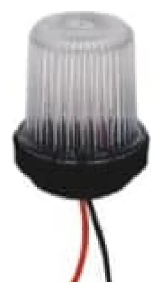 MM anchor light, clear lens on a black base with leads