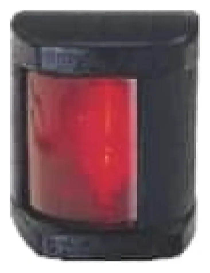 MM port navigation light, red lens in a black housing
