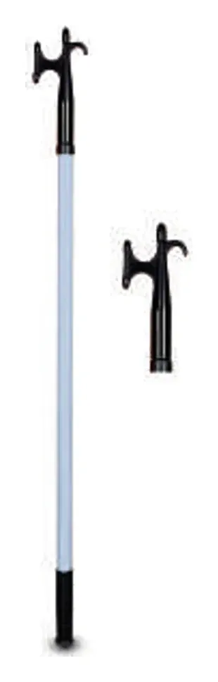 MM telescopic boat hook in anodised aluminium