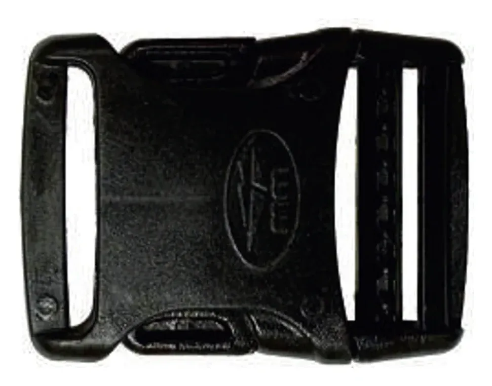 MM side release buckle in black polyacetal