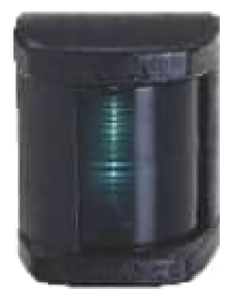 MM starboard navigation light, green lens in a black housing