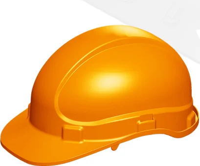 Orange MM safety helmet