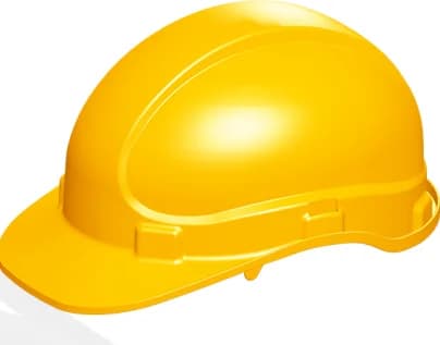 Yellow MM safety helmet